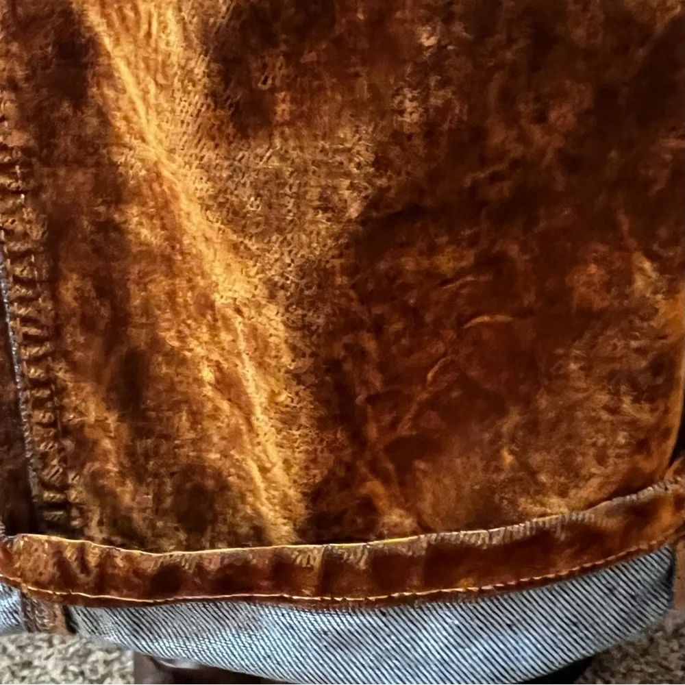 We The Free by FREE PEOPLE: “Moxie Flocked” Low Slung Barrel Jeans in RUST…NWT - Picture 11 of 12